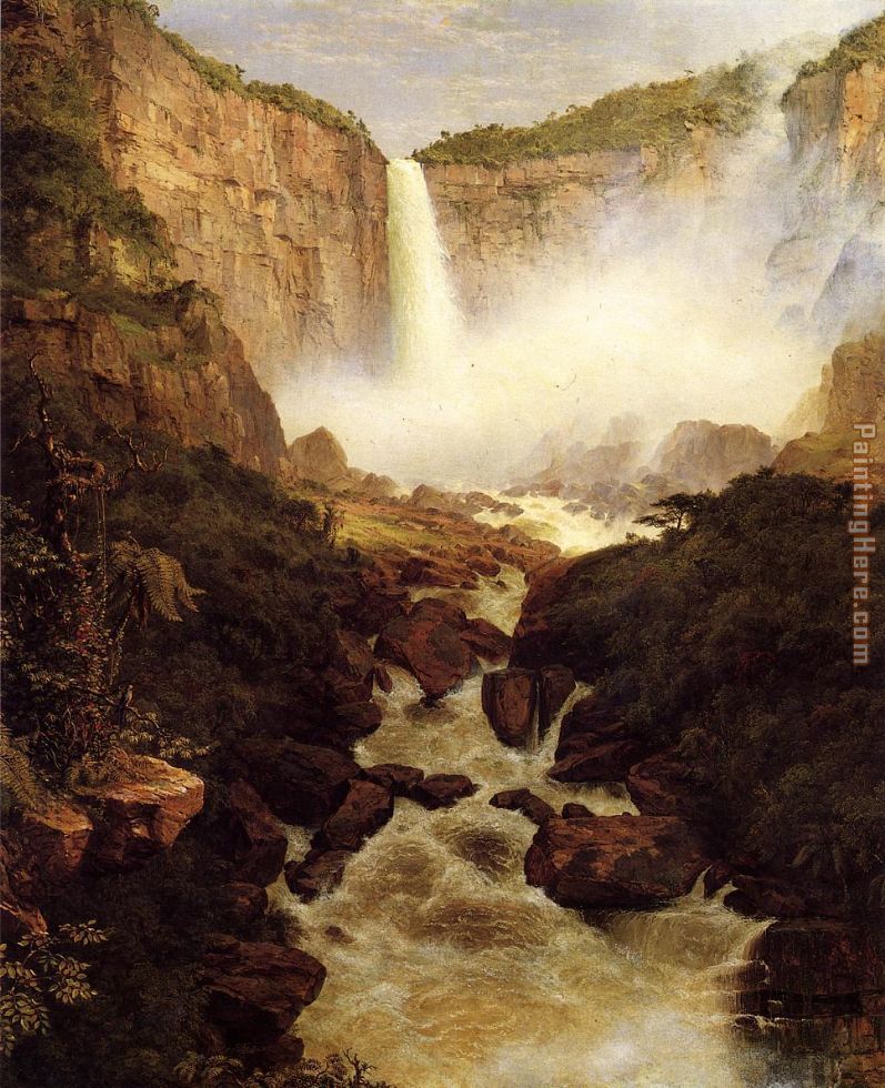 Tequendama Falls, near Bogota, New Granada painting - Frederic Edwin Church Tequendama Falls, near Bogota, New Granada art painting